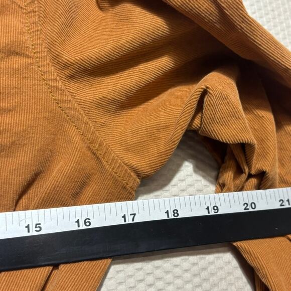 Lucky Brand Women's Small Brown Tan Corduroy Shirt Dress Button Front Belt - Picture 7 of 9
